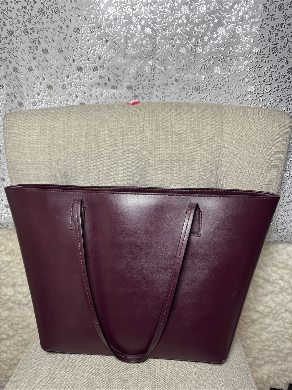 kate spade Plum Leather Tote in Deep Plum - Picture 2 of 6